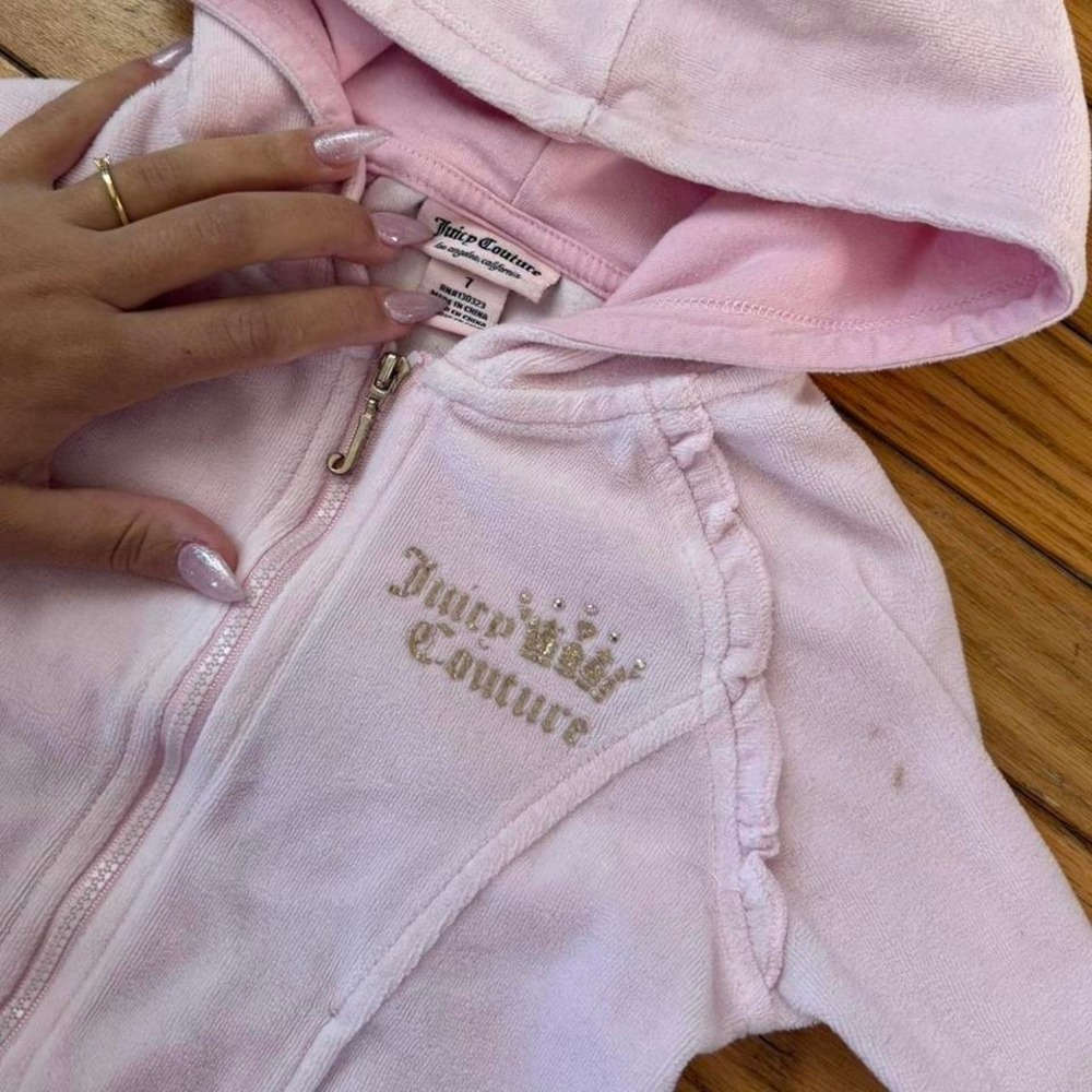 Y2K 2000s style Pink Juicy Couture hoodie - Picture 2 of 7